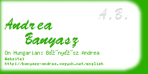 andrea banyasz business card